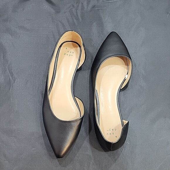 A.NEW DAY D'ORSAY POINTED TOE SLIP-ON WOMEN"S FLAT SHOE - Picture 5 of 14